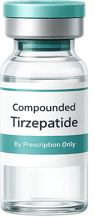 Compounded tirzepatide vial